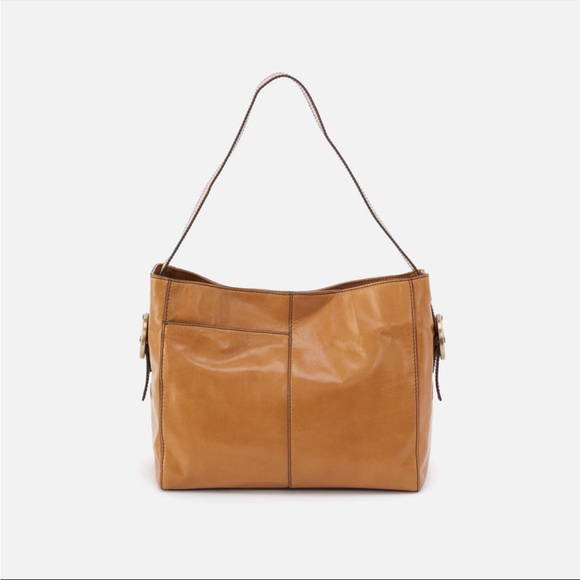 Render Leather Hobo Bag | Classic Shoulder Bag | Cognac Brown - Picture 5 of 6
